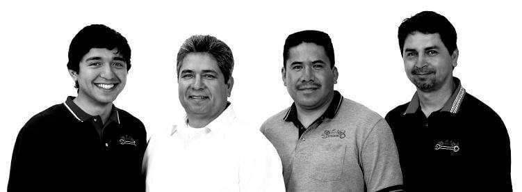 The four-man team at St. Helena Auto Repair.